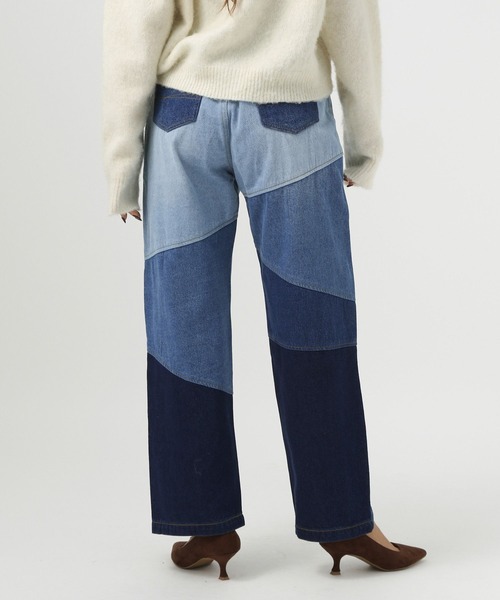 「BAYFLOW」 加工デニムパンツ SMALL ブラック レディース