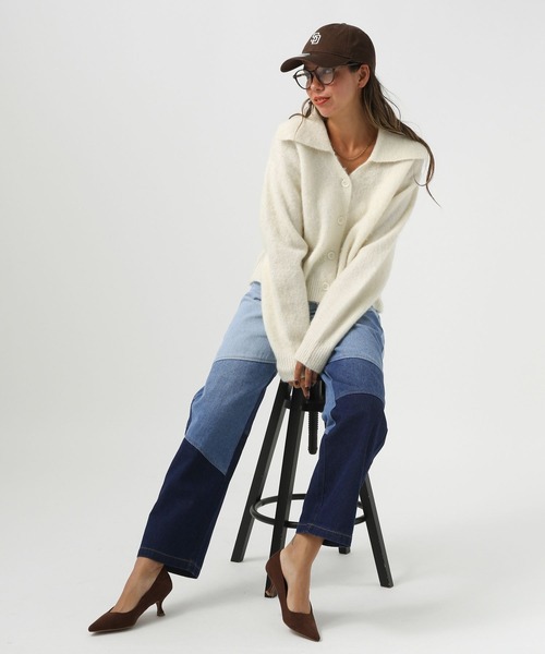 「BAYFLOW」 加工デニムパンツ SMALL ブラック レディース