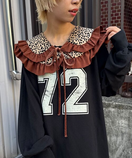 ganni レオパード　つけ襟 シンプル服を味変してくれるGANNI（ガニー）のつけ襟 #深夜の