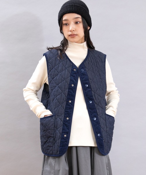 URCH RNA ベスト ジレ V0167 ウォッシュドキルトベスト レディース