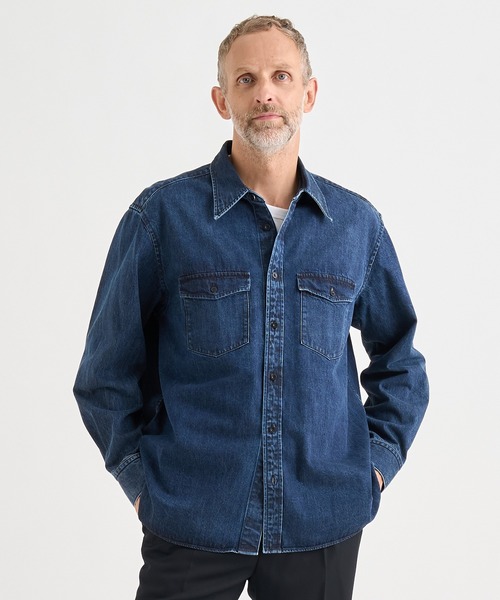 シャツ 「irenisa/イレニサ」別注DENIM RELAX FIT DOUBLE POCKET SHIRT メンズ