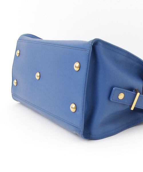 SAINT LAURENT PARIS」 プチカバス 2WAYバッグ - ブルー レディース