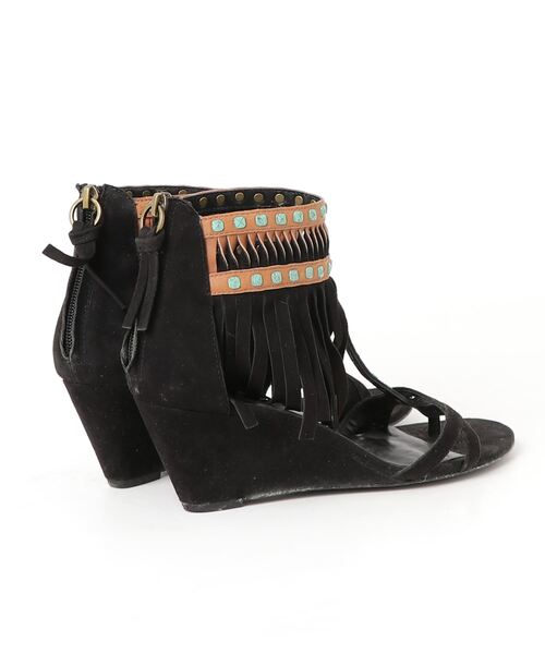 「ASH」 ビジューヒールサンダル 38 ブラック レディース_画像2