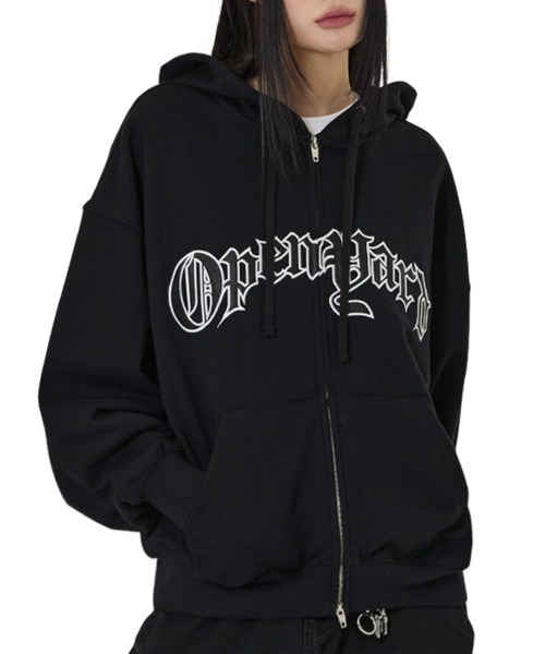 OY（オーワイ） パーカー 「OY/オーワイ」OLD LEATHER PATCH HOODIE