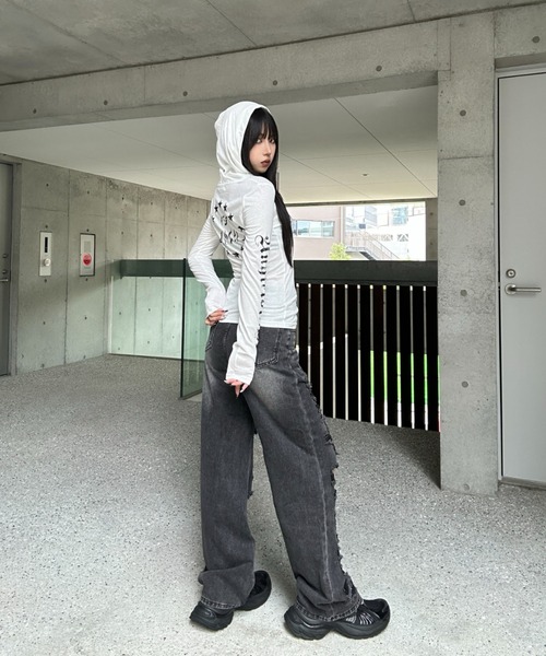 KsG ジーンズ デニム デニムパンツ multi damage wide denim