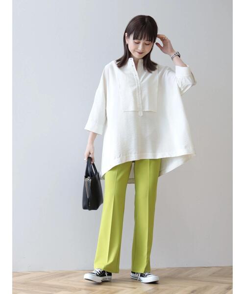 「AMERICAN HOLIC」 半袖チュニック L アイボリー レディース_画像7