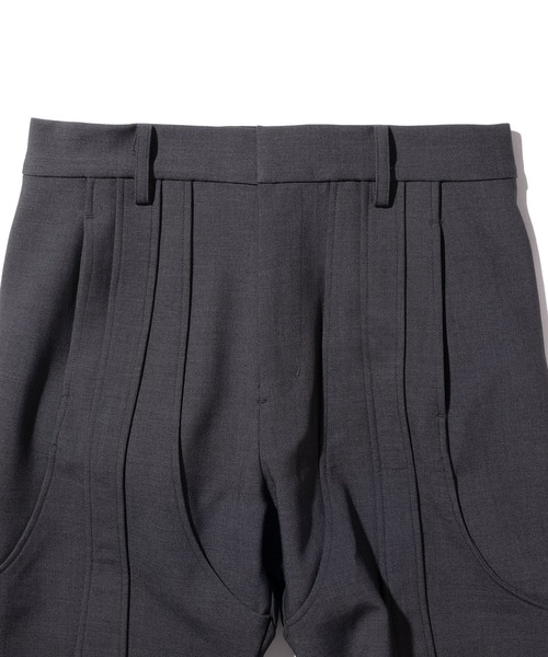 GOAT ESSENCE スラックス 4TUCK FLARE PANTS メンズ : ZOZOTOWN Yahoo