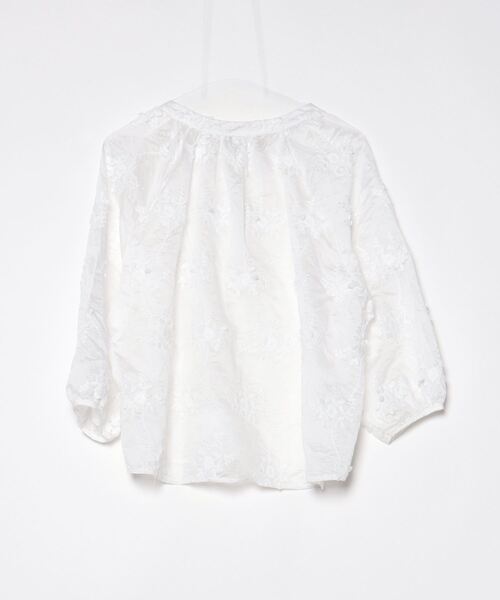 「fifth」 刺繍7分袖ブラウス - ホワイト レディース_画像2