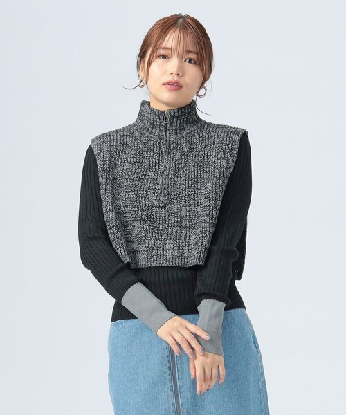 BEAMS HEART（ビームス ハート） ニット セーター ハーフジップ ニット