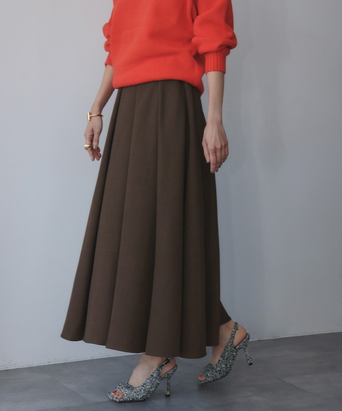ELFRANK スカート 「2025AW」タックフレアロングスカート : ZOZOTOWN