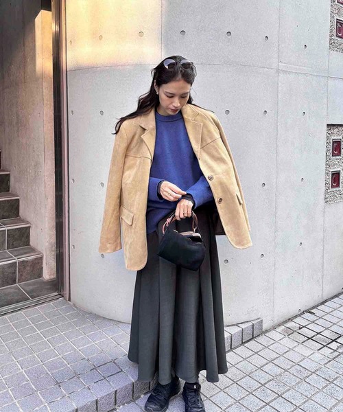 ELFRANK スカート タックフレアロングスカート : ZOZOTOWN Yahoo!店