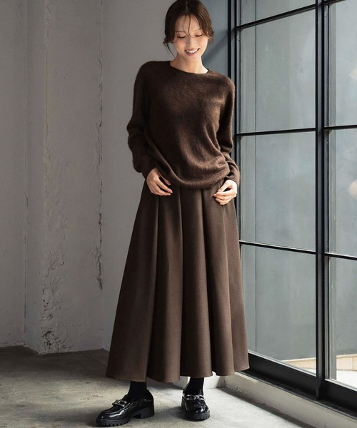 ELFRANK スカート 「2025AW」タックフレアロングスカート : ZOZOTOWN
