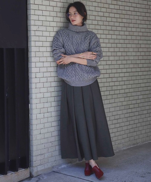 monsakata モンサカタ シルク混ウールタックイージーフレアロングスカート 楽天市場】 スカート レディース / 華やか 総柄 スカート ボトムス