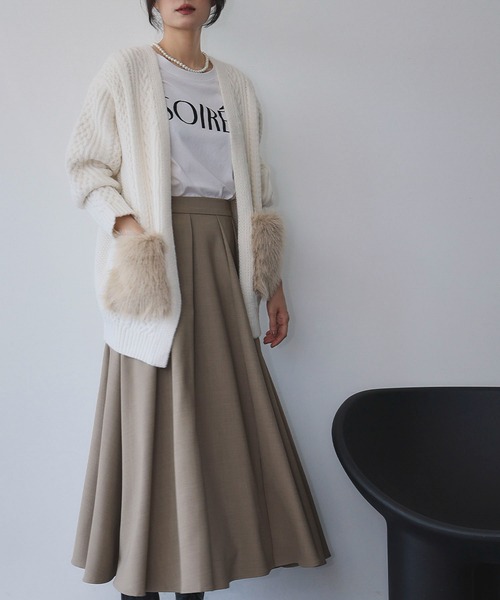 ELFRANK スカート 「2025AW」タックフレアロングスカート : ZOZOTOWN