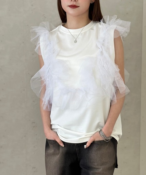 「Per sist ence」 半袖カットソー FREE ブラック レディース_画像3