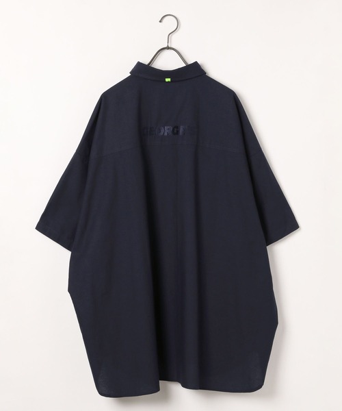 「GEORGE'S」 半袖シャツ MEDIUM ネイビー メンズ_画像4
