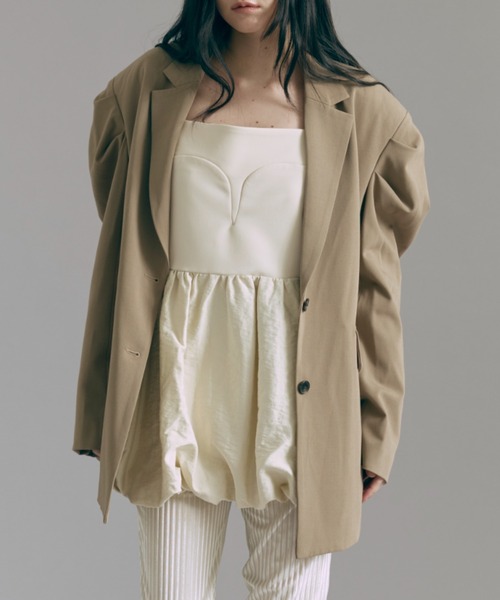 EN NEUME ジャケット テーラードジャケット Gathered Shoulder Jacket