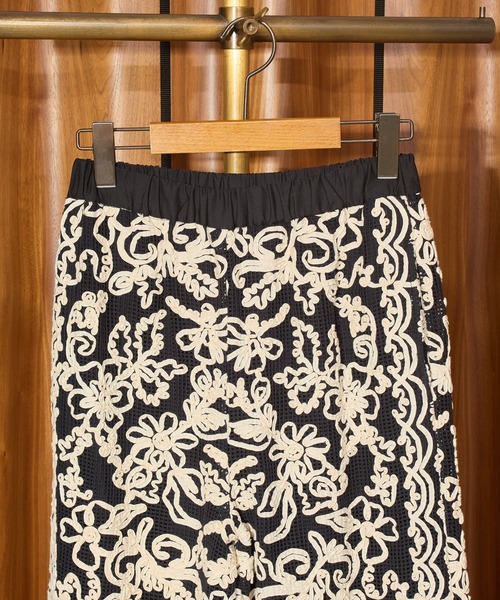 ROSE BUD（ローズバッド） パンツ (mag.byc)EMBROIDERY MESH PANTS