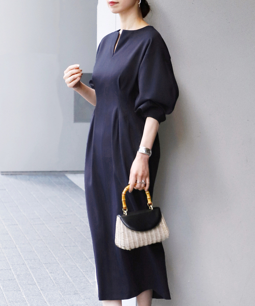 VERMEIL par iena（ヴェルメイユパーイエナ） 7分袖ワンピース 36