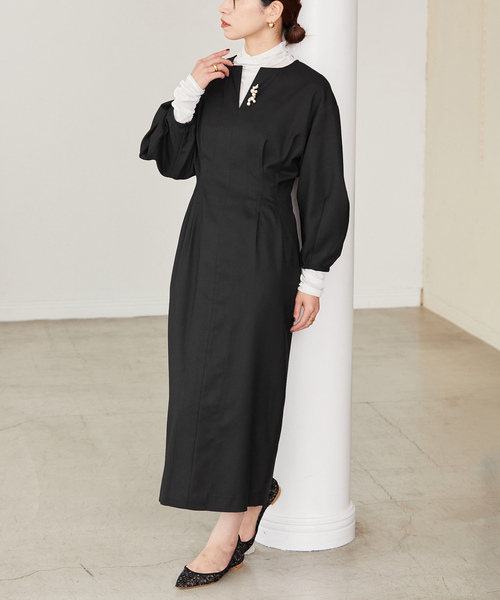 VERMEIL par iena（ヴェルメイユパーイエナ） 7分袖ワンピース 36