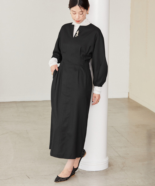 VERMEIL par iena（ヴェルメイユパーイエナ） 7分袖ワンピース 36