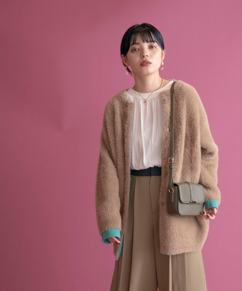 「Eimee Law」 ニットコート 38 グレー レディース_画像3