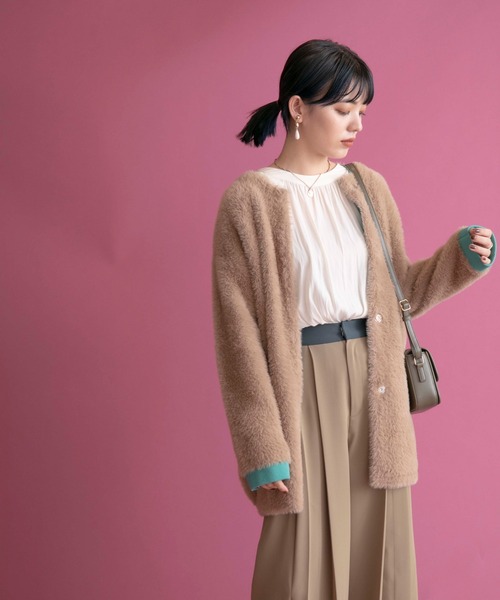 「Eimee Law」 ニットコート 38 グレー レディース_画像5