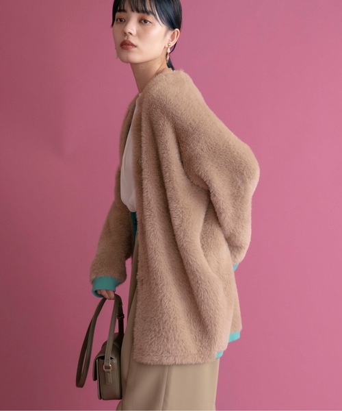 「Eimee Law」 ニットコート 38 グレー レディース_画像9