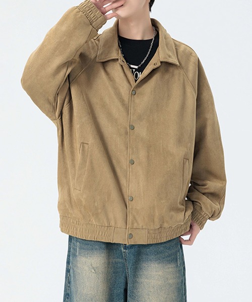 aimoha（アイモハ） ブルゾン アウター スウェードドルマンジャケット