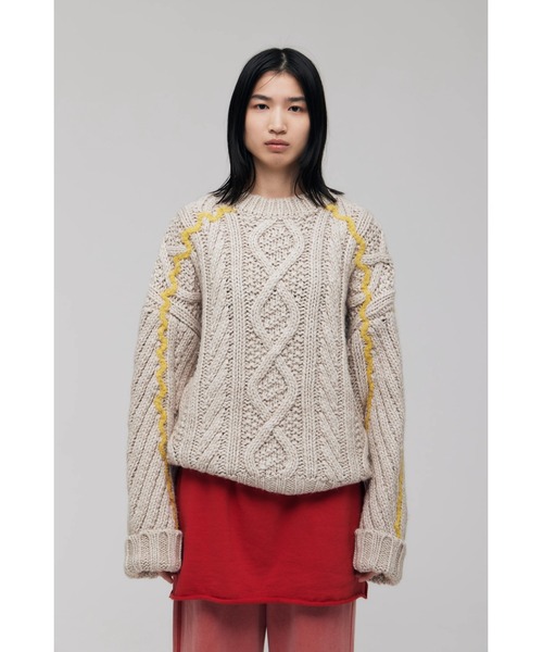ニット セーター Over Fisherman Knit Tops レディース