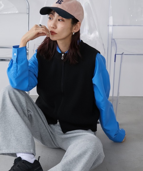 「Auntie Rosa Holiday」 ニットベスト FREE アイボリー レディース_画像9