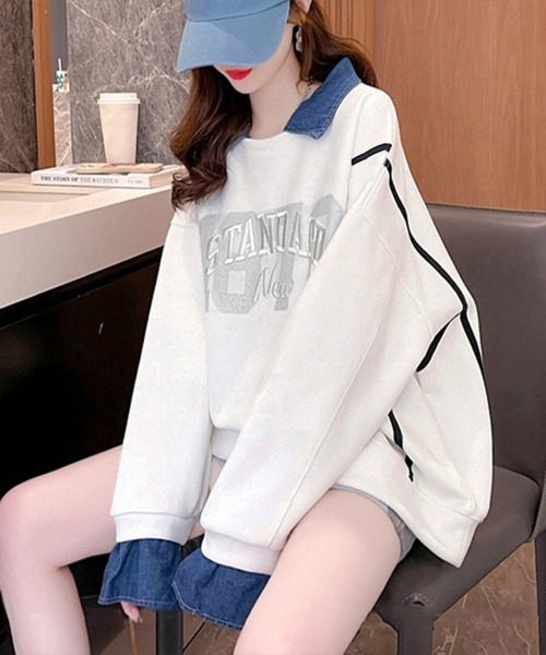 「Miniministore」 スウェットカットソー 2XL グレー レディース_画像2