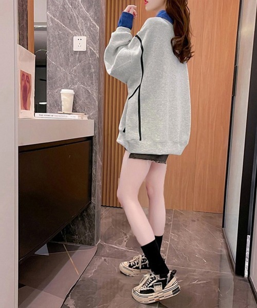 「Miniministore」 スウェットカットソー 2XL グレー レディース_画像8