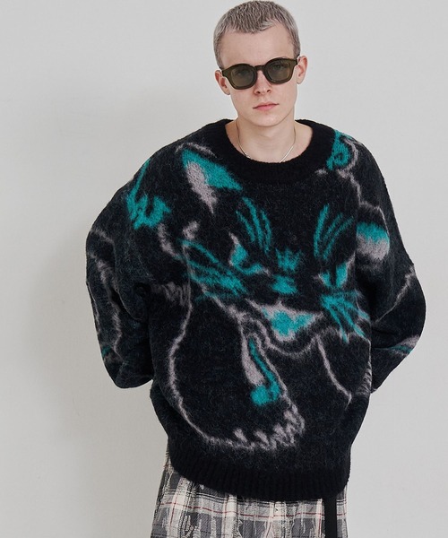 SeeSew セーター ニット 「UNISEX」NEKOMATA SHAGGY KNIT/ネコマタ 