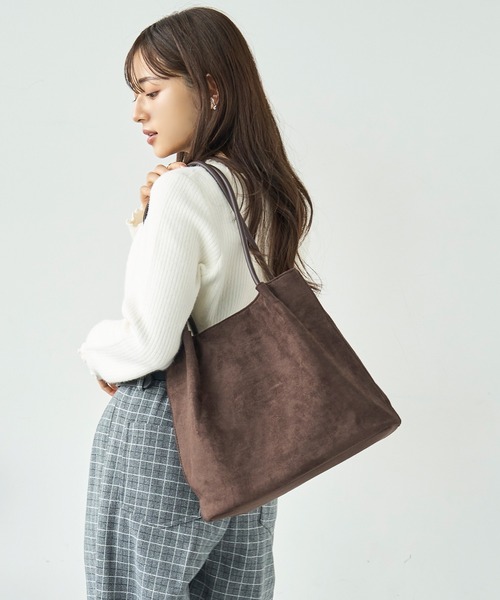 mil（ミル） トートバッグ シンプル スウェード トートバッグ「585159