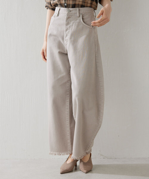 「Whim Gazette」 デニムパンツ 40 ベージュ レディース_画像3