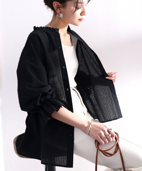 「classicalelf」 7分袖ブラウス X-LARGE グリーン レディース_画像5