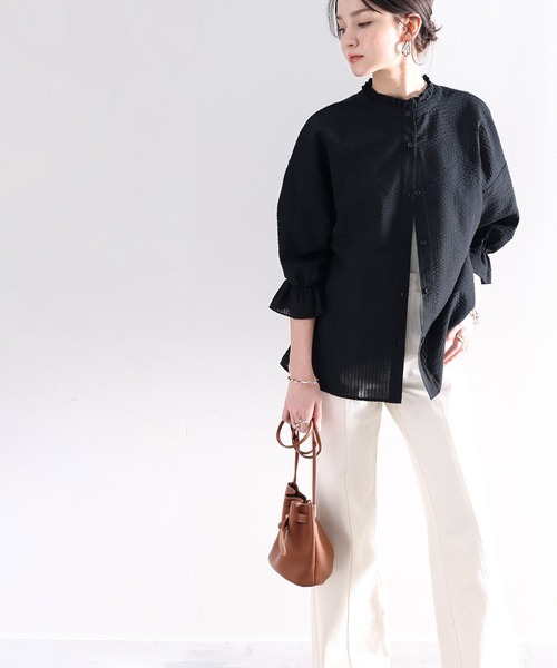 「classicalelf」 7分袖ブラウス X-LARGE グリーン レディース_画像6