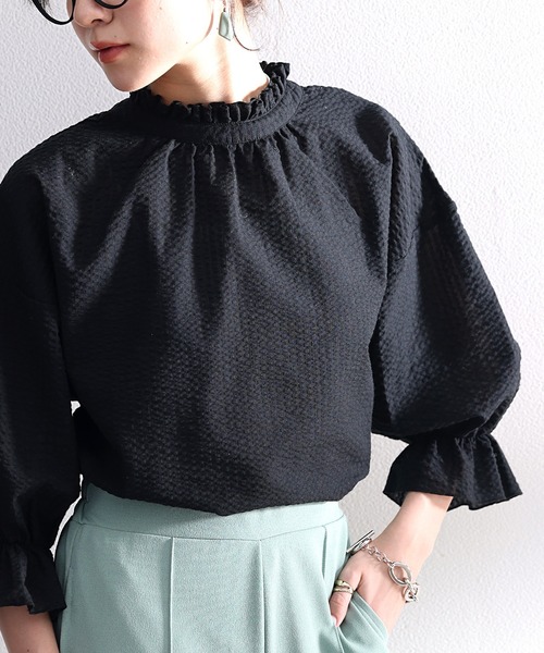 「classicalelf」 7分袖ブラウス X-LARGE グリーン レディース_画像8