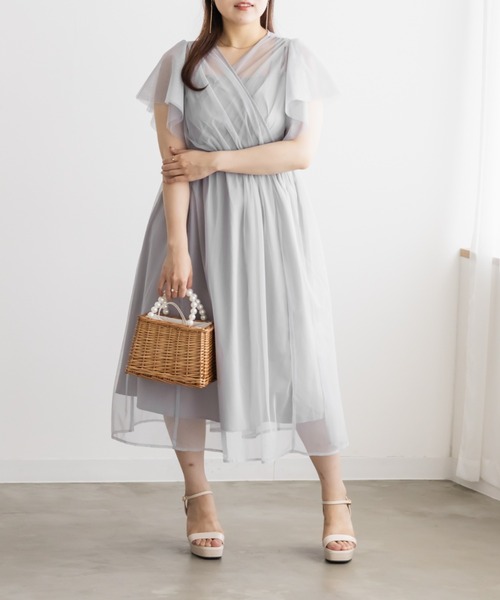 「CLETTE」 半袖ワンピース 4L ブラック レディース_画像3