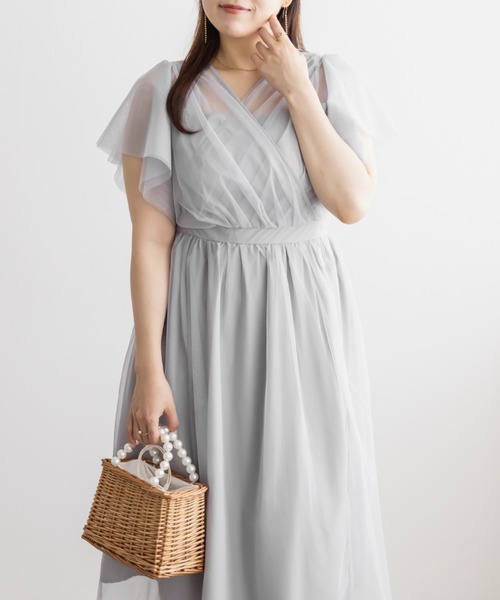 「CLETTE」 半袖ワンピース 4L ブラック レディース_画像4