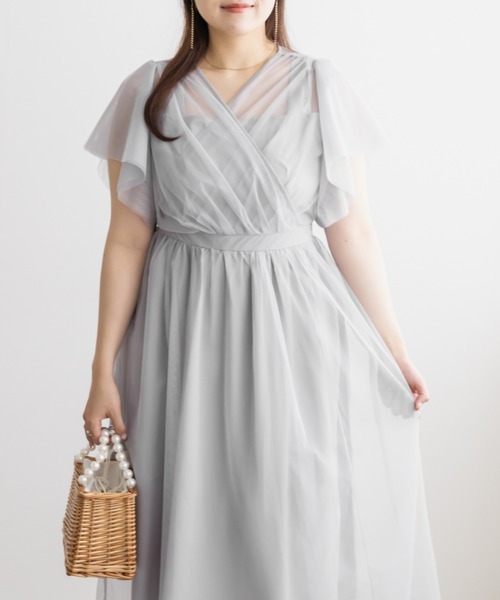 「CLETTE」 半袖ワンピース 4L ブラック レディース_画像5