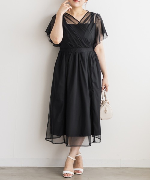 「CLETTE」 半袖ワンピース 4L ブラック レディース_画像9