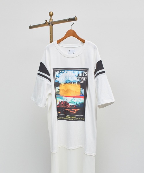 「OKIRAKU」 7分袖ワンピース「ROSE BUDコラボ」 ONE SIZE ホワイト レディース_画像7