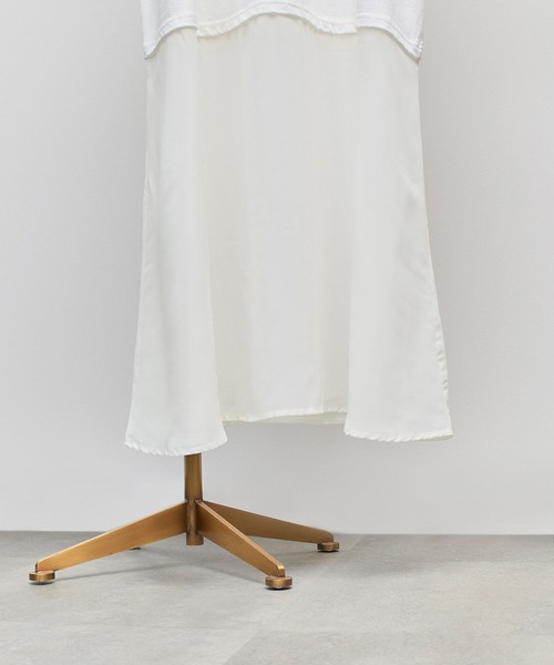 「OKIRAKU」 7分袖ワンピース「ROSE BUDコラボ」 ONE SIZE ホワイト レディース_画像9