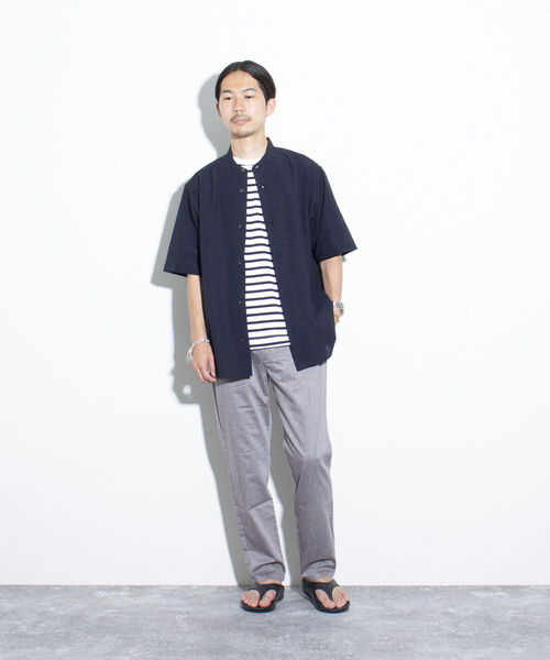 「GLOSTER」 半袖シャツ M オリーブ メンズ_画像5