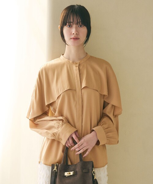 【MOCA】レイヤーフリル ブラウス-ウォッシャブル- BEAUTY&YOUTH UNITED ARROWS - 【MOCA】レイヤーフリル ブラウス