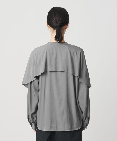 UNITED ARROWS ミニマルフリルシャツ 55SL グレー UNITED ARROWS ミニマルフリルシャツ 55SL グレー 【公式通販】