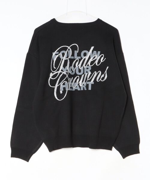 「Rodeo Crowns」 ワンポイント長袖ニット FREE ブラック レディース_画像2