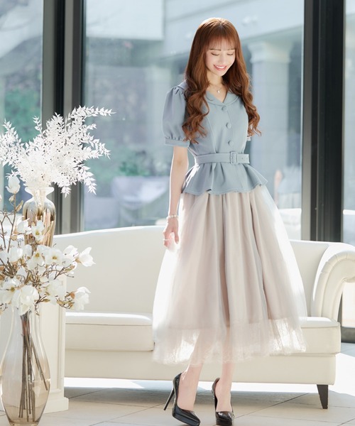 「emiriawiz」 半袖ワンピース SMALL ブルー レディース_画像9